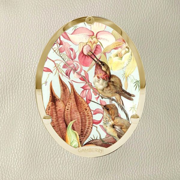 Cameo Print 004 – Hummingbirds and Orchid