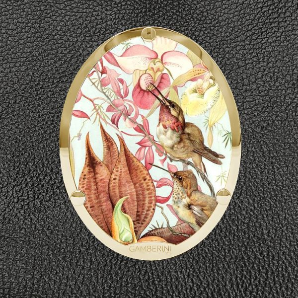 Cameo Print 004 – Hummingbirds and Orchid