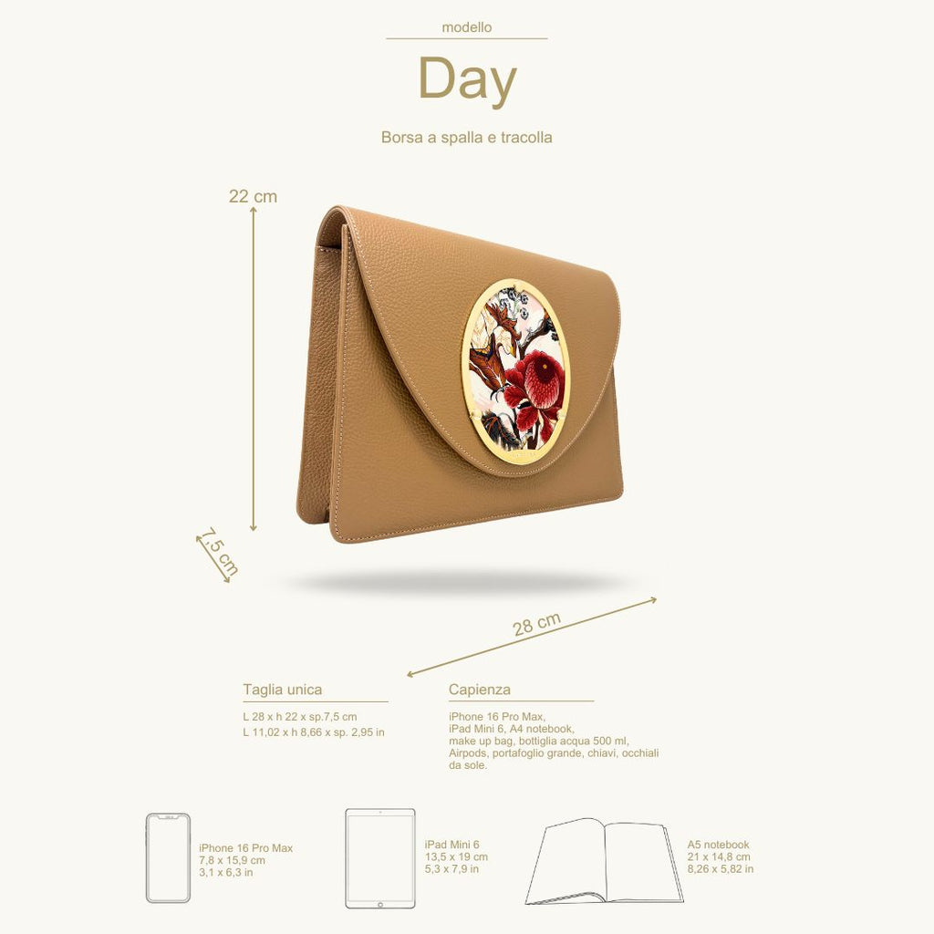 Borsa artigianale in pelle personalizzabile - DAY CORDA