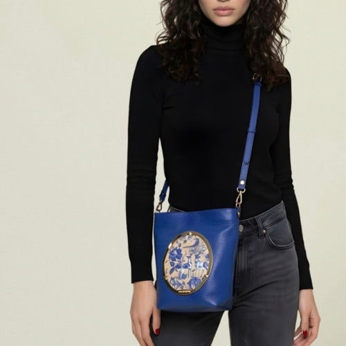 Borsa artigianale in pelle personalizzabile - EMILIA