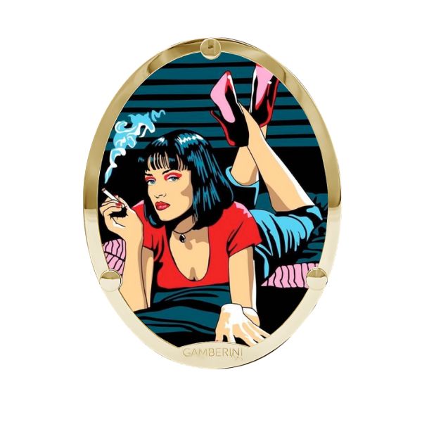 Cameo Print sulla borsa in pelle personalizzabile Gamberini Bag
