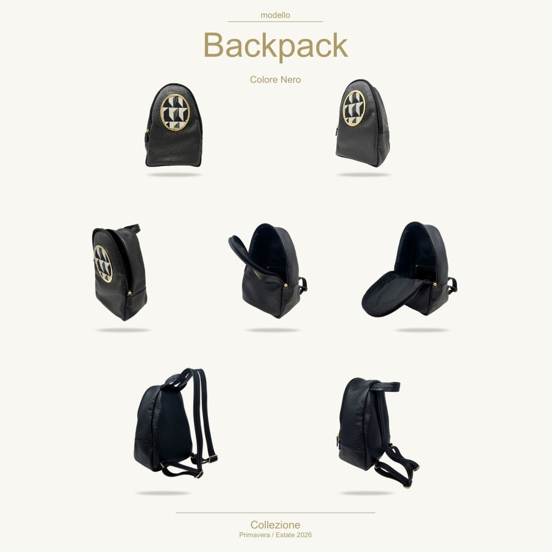 Gamberini Bag | Borse artigianali personalizzabili | Borsa Backpack con 3 Cameo | Tessuti alta moda