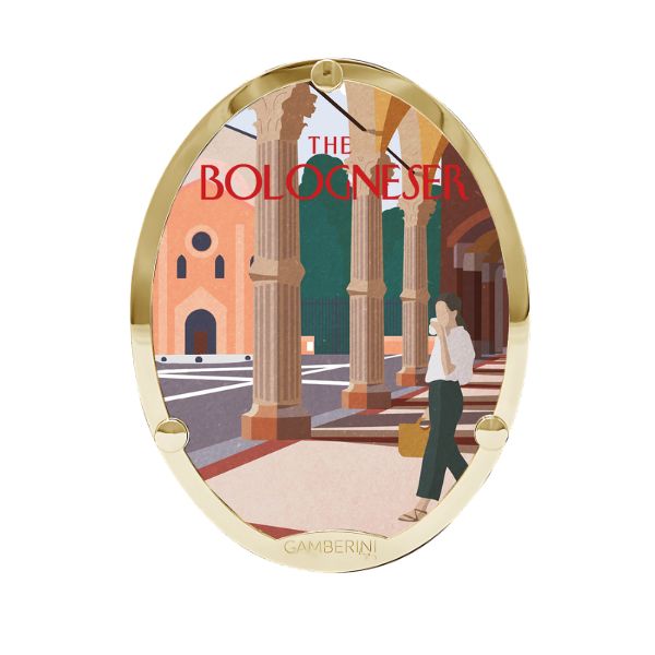 Cameo Print sulla borsa in pelle personalizzabile Gamberini Bag