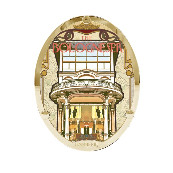 Cameo Print sulla borsa in pelle personalizzabile Gamberini Bag