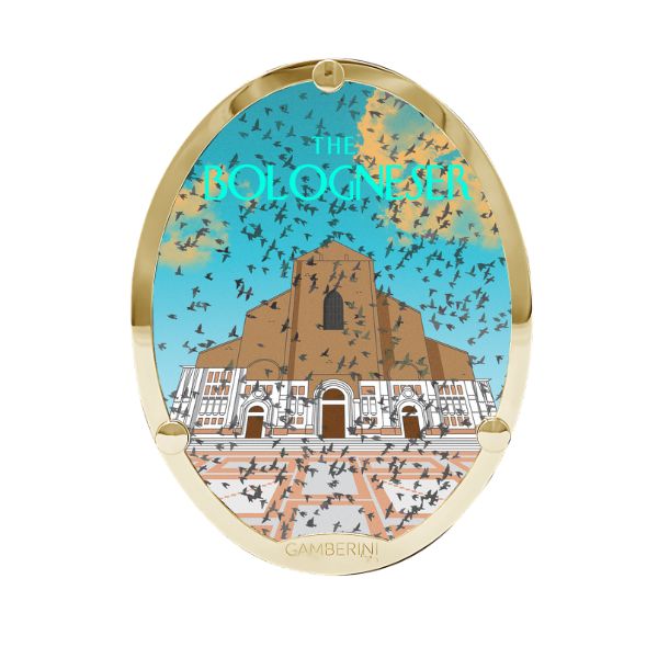 Cameo Print sulla borsa in pelle personalizzabile Gamberini Bag