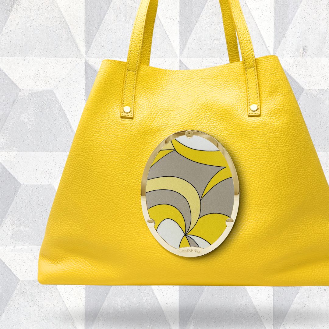 Gamberini Bag | Borse artigianali personalizzabili | Borsa Little Shopper con 3 Cameo | Tessuti alta moda