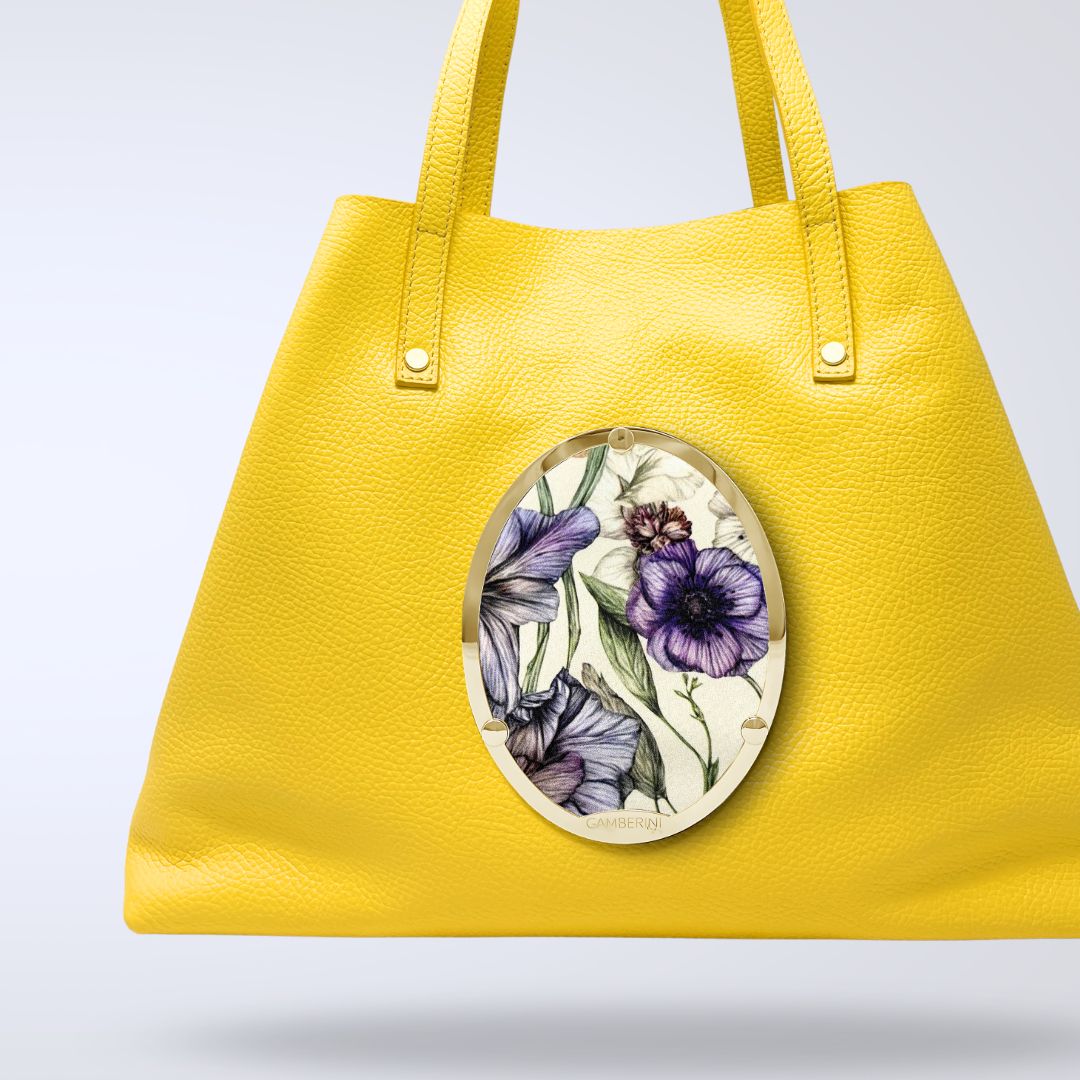 Gamberini Bag | Borse artigianali personalizzabili | Borsa Little Shopper con 3 Cameo | Tessuti alta moda