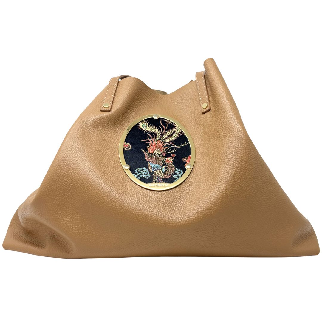 Gamberini Bag | Borse artigianali personalizzabili | Borsa Shopper con 3 Cameo | Tessuti alta moda