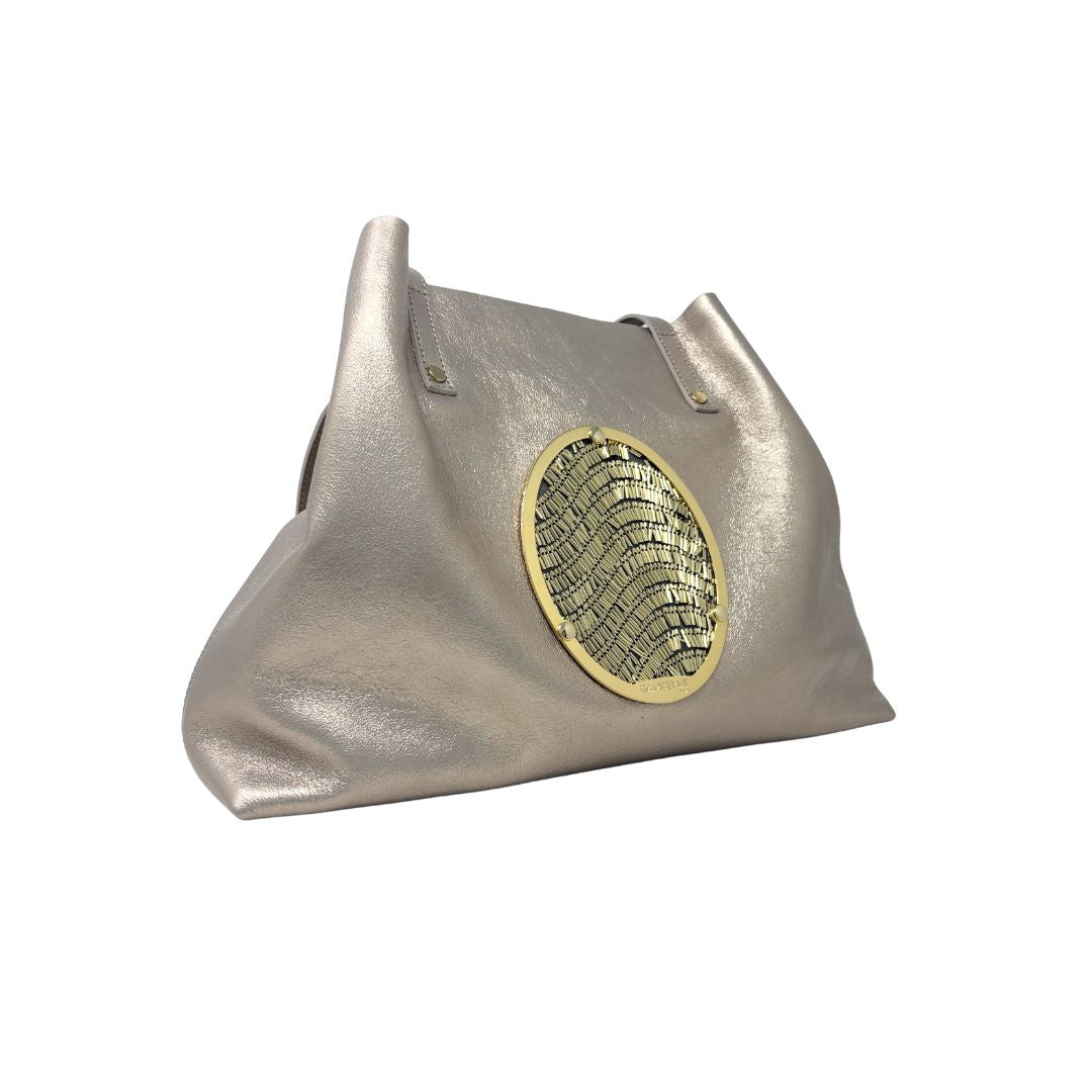 Gamberini Bag | Borse artigianali personalizzabili | Borsa Little Shopper con 3 Cameo | Tessuti alta moda