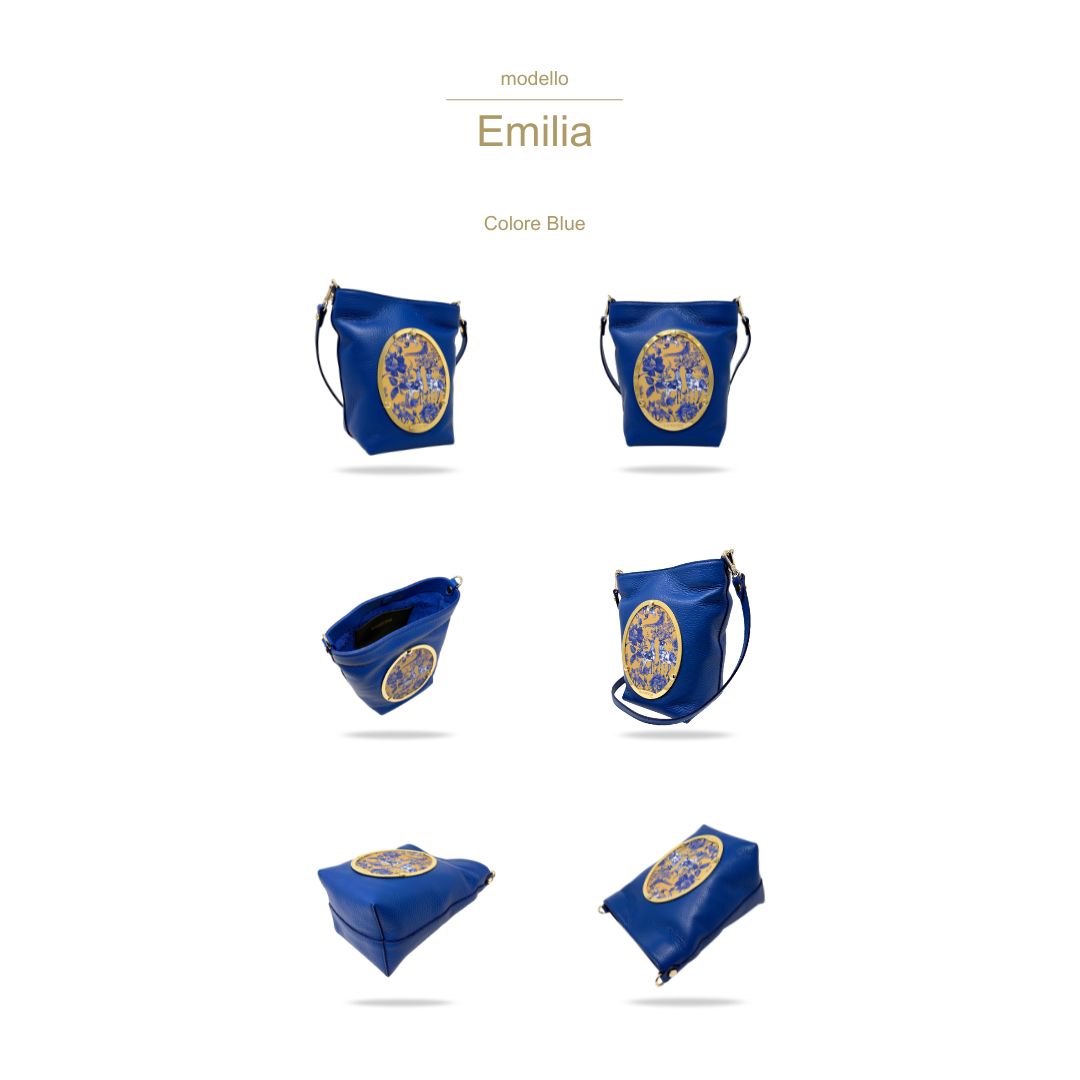 Borsa artigianale in pelle personalizzabile - EMILIA