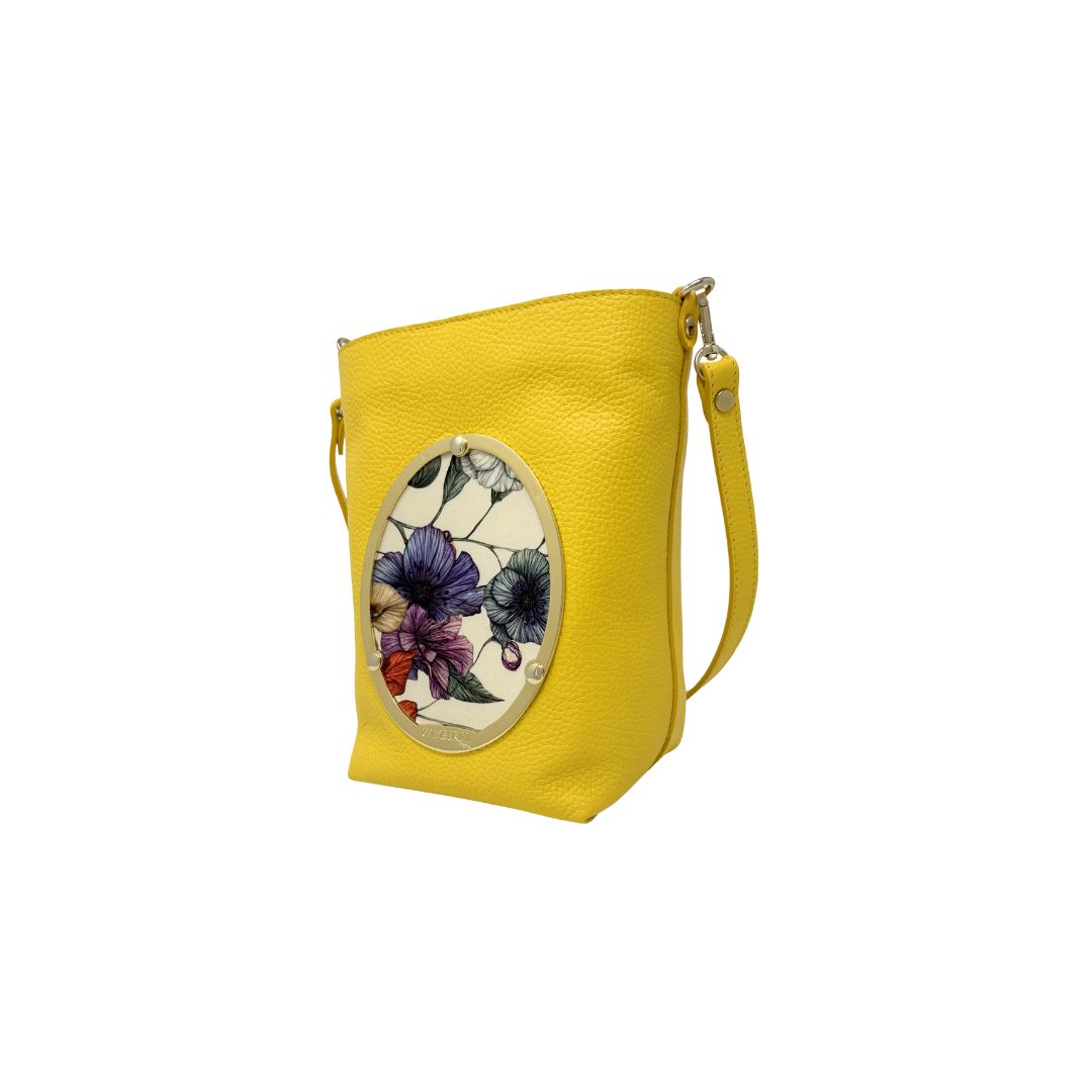 Gamberini Bag | Borse artigianali personalizzabili | Borsa Emilia con 3 Cameo | Tessuti alta moda