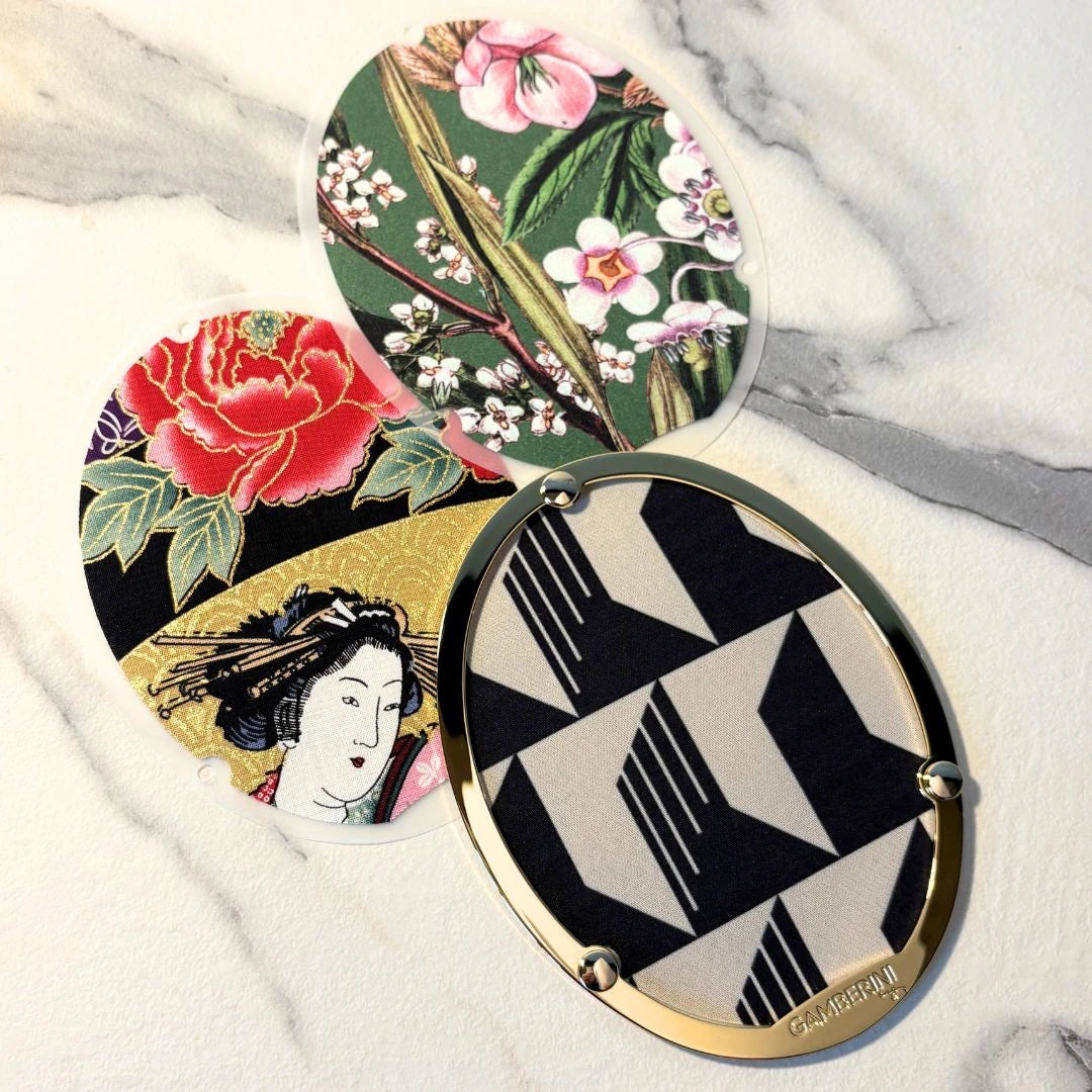 Gamberini Bag | Borse artigianali personalizzabili | Borsa Night con 3 Cameo | Tessuti alta moda