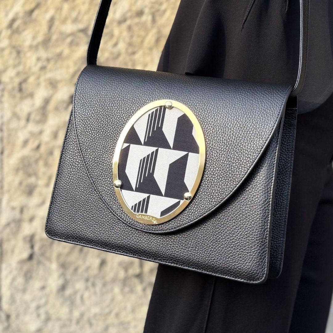 Gamberini Bag | Borse artigianali personalizzabili | Borsa Day con 3 Cameo | Tessuti alta moda