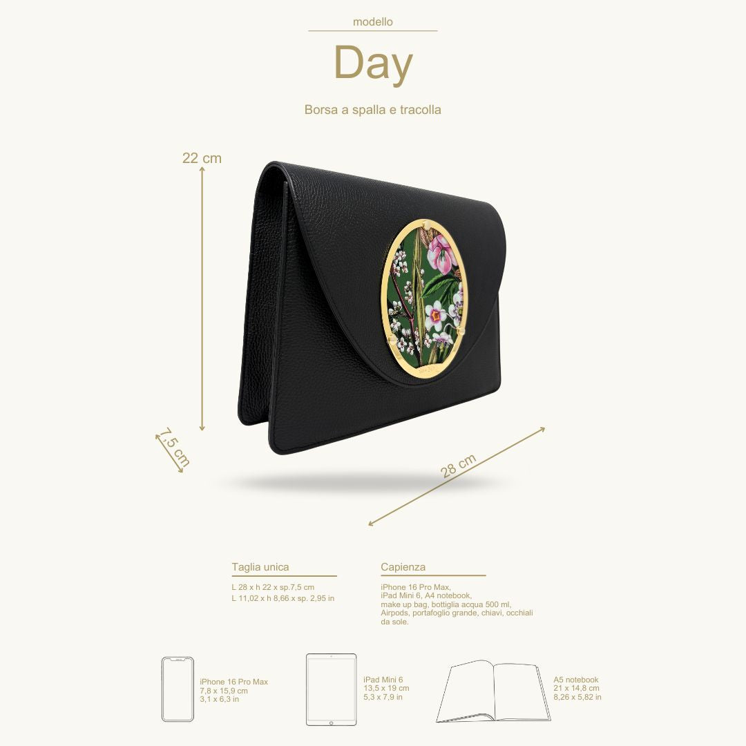 Gamberini Bag | Borse artigianali personalizzabili | Borsa Day con 3 Cameo | Tessuti alta moda