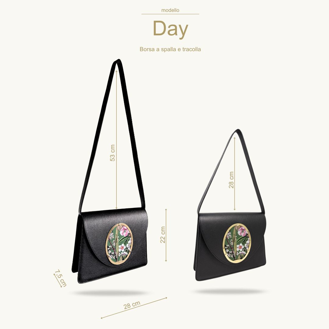 Gamberini Bag | Borse artigianali personalizzabili | Borsa Day con 3 Cameo | Tessuti alta moda