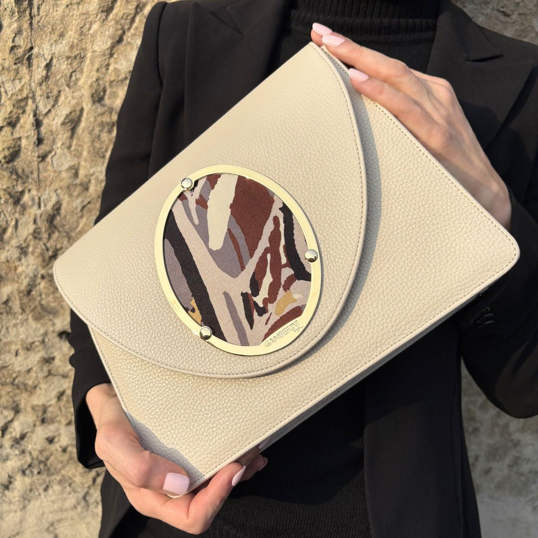 Borsa artigianale in pelle personalizzabile - DAY SABBIA