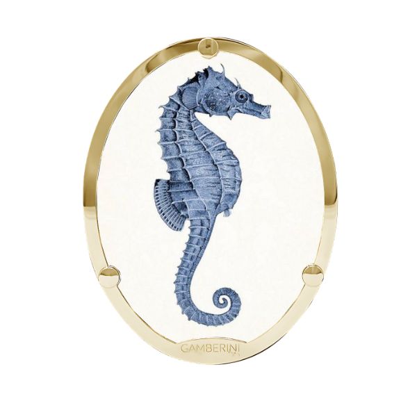 Cameo Print sulla borsa in pelle personalizzabile Gamberini Bag
