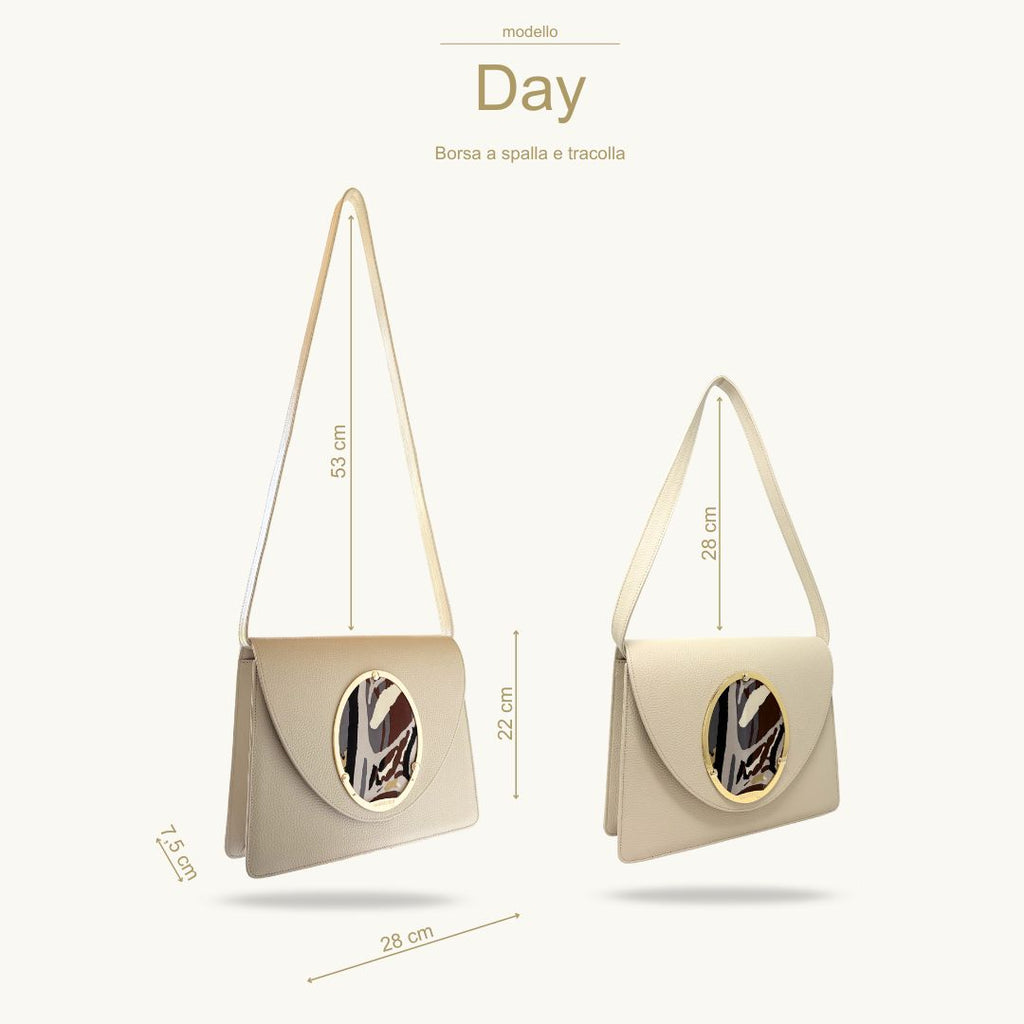 Borsa artigianale in pelle personalizzabile - DAY SABBIA