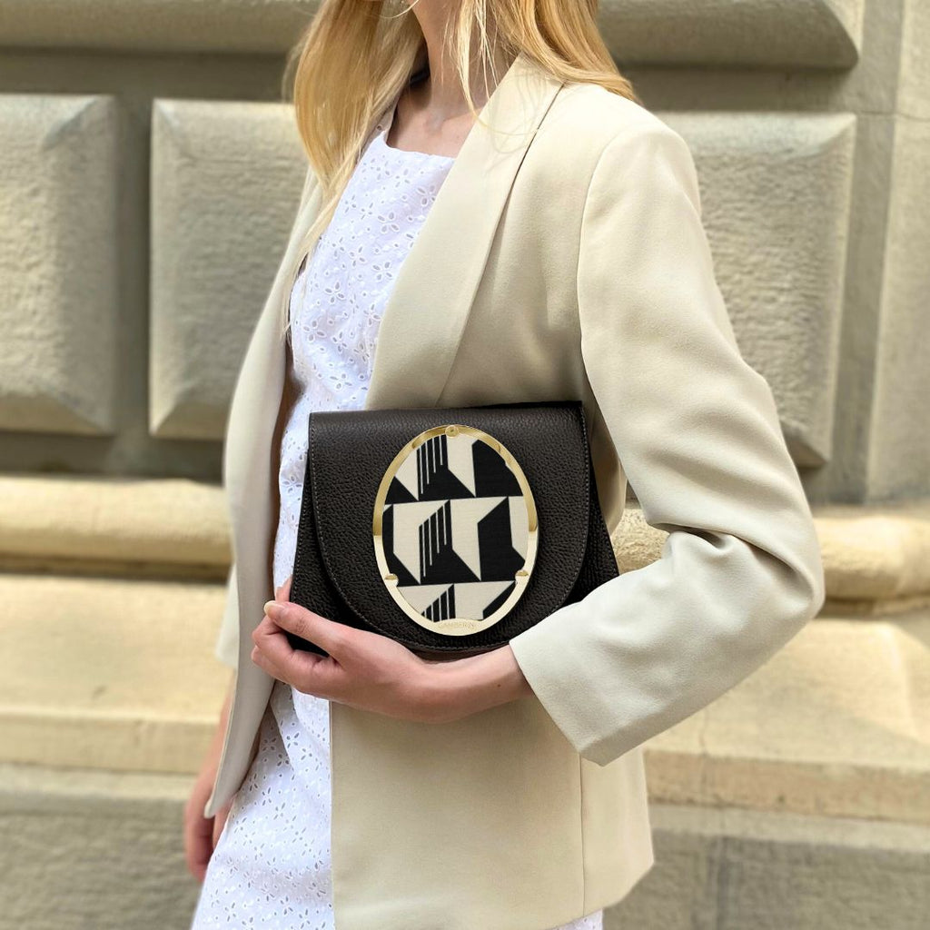 Borsa artigianale in pelle personalizzabile - NIGHT NERA