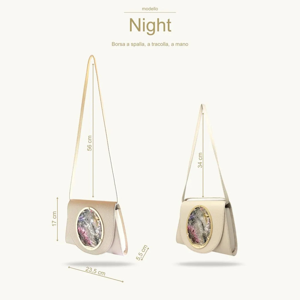 Gamberini Bag | Borse artigianali personalizzabili | Borsa Night con 3 Cameo | Tessuti alta moda