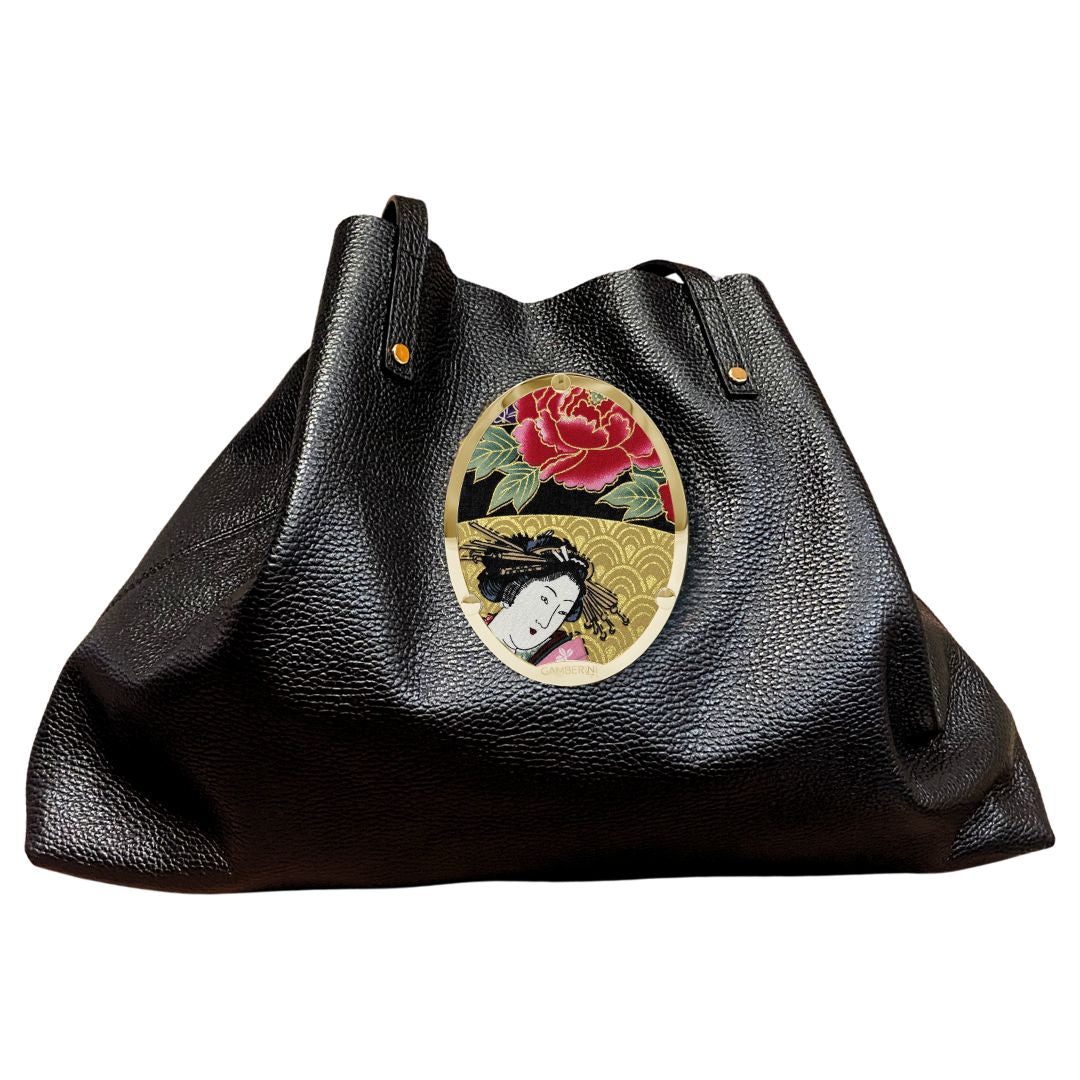 Gamberini Bag | Borse artigianali personalizzabili | Borsa Shopper con 3 Cameo | Tessuti alta moda