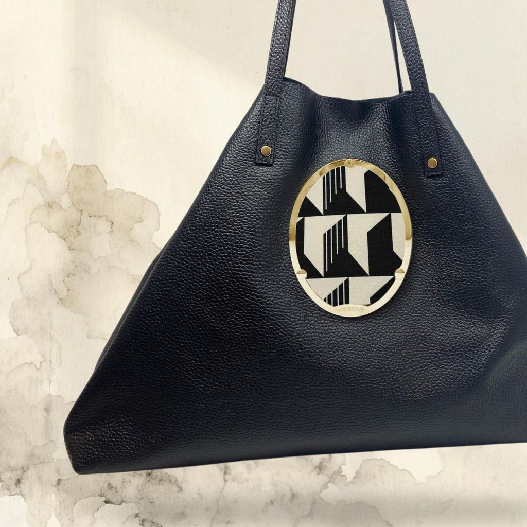 Gamberini Bag | Borse artigianali personalizzabili | Borsa Shopper con 3 Cameo | Tessuti alta moda