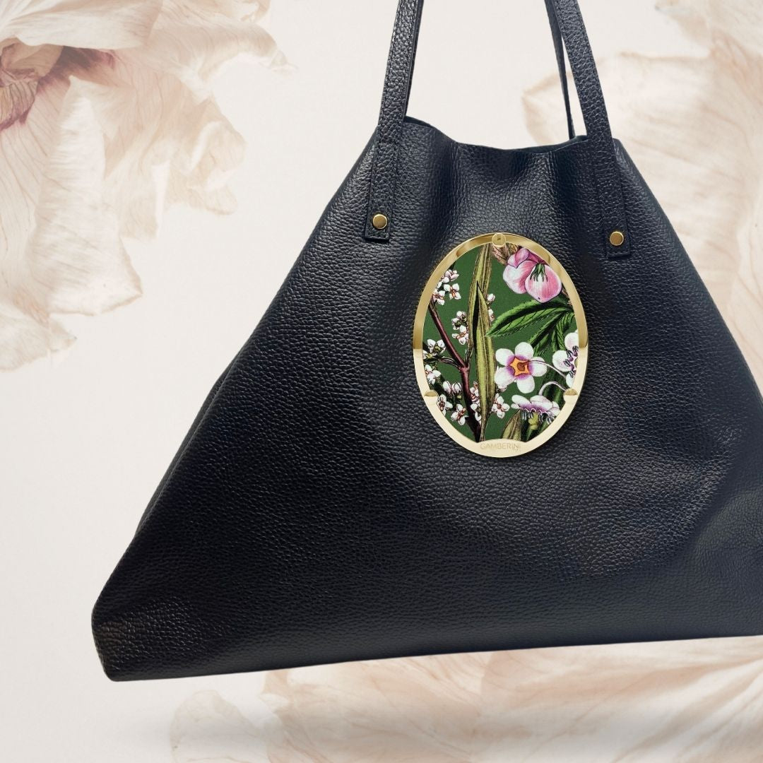 Gamberini Bag | Borse artigianali personalizzabili | Borsa Shopper con 3 Cameo | Tessuti alta moda